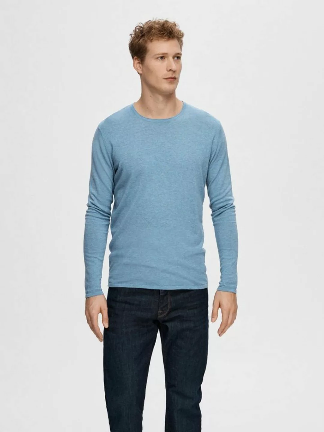 SELECTED HOMME Rundhalspullover ROME KNIT günstig online kaufen