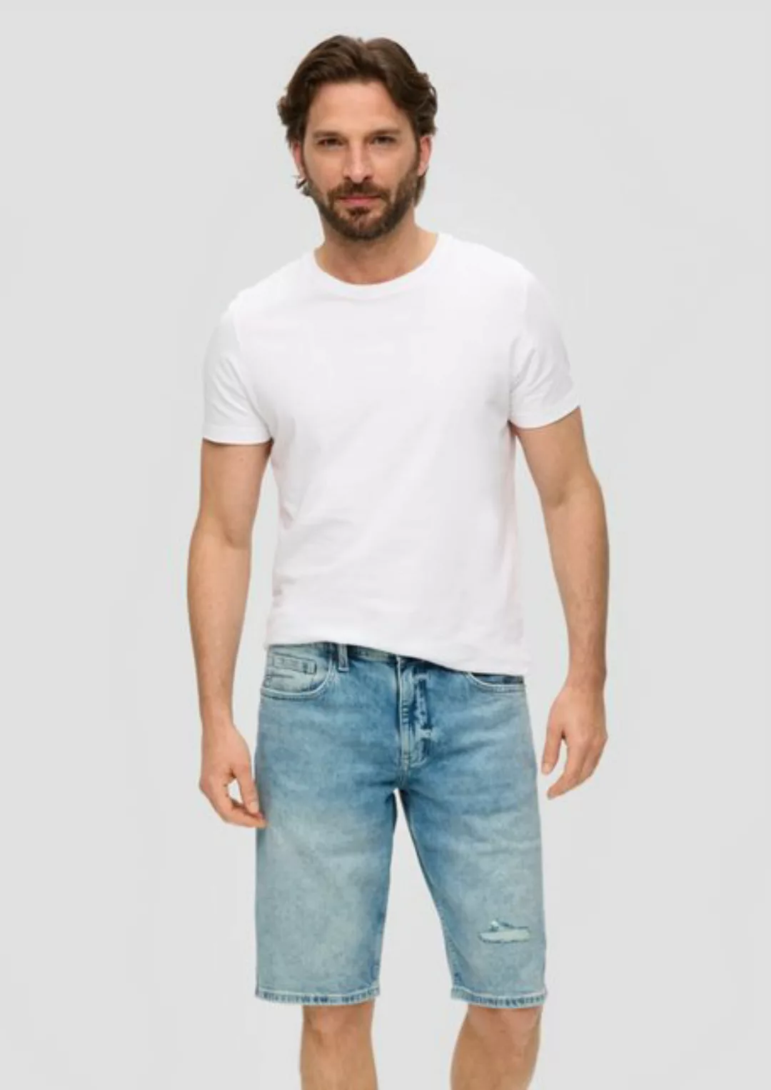 s.Oliver Stoffhose Jeans-Shorts / Regular Fit / Mid Rise / Straight Leg günstig online kaufen