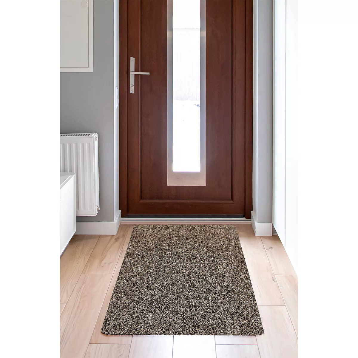 HOMCOM Fußmatte aus Baumwolle waschbar Braun 150 x 50 x 0,45 cm   Aosom günstig online kaufen