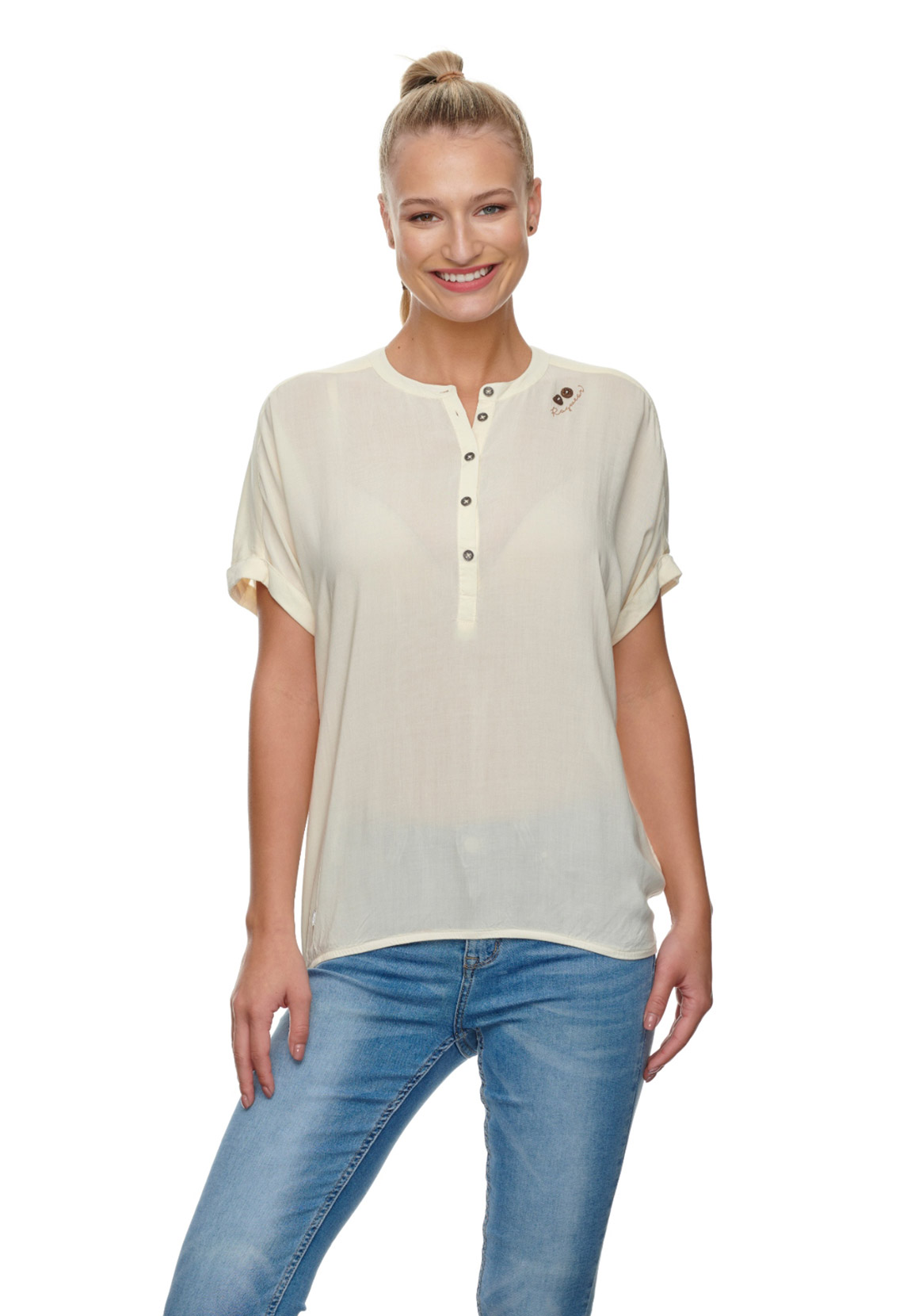 Ragwear Damen Bluse RICOTA 2111-10034 Off White 7008 Wollweiß günstig online kaufen