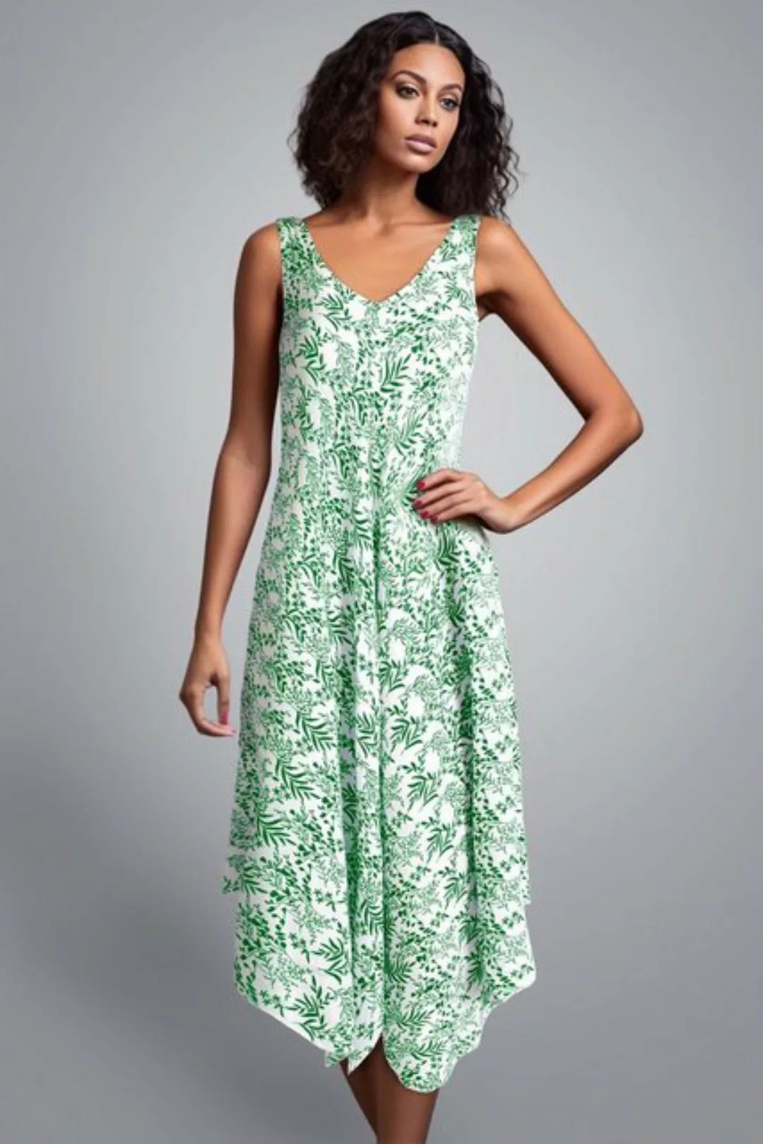 PEKIVESSA Sommerkleid Ärmelloses Midikleid A-Linie Viskosekleid (Einzelarti günstig online kaufen