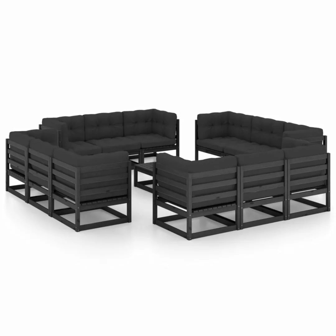 13-tlg. Garten-lounge-set Mit Kissen Massivholz Kiefer günstig online kaufen