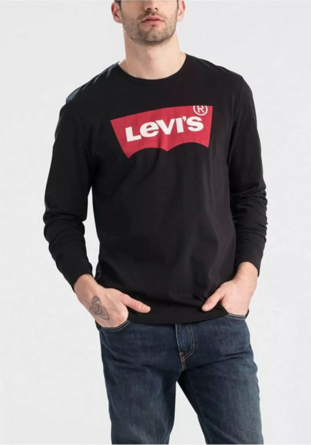 Levi's® Langarmshirt mit Logo-Print günstig online kaufen