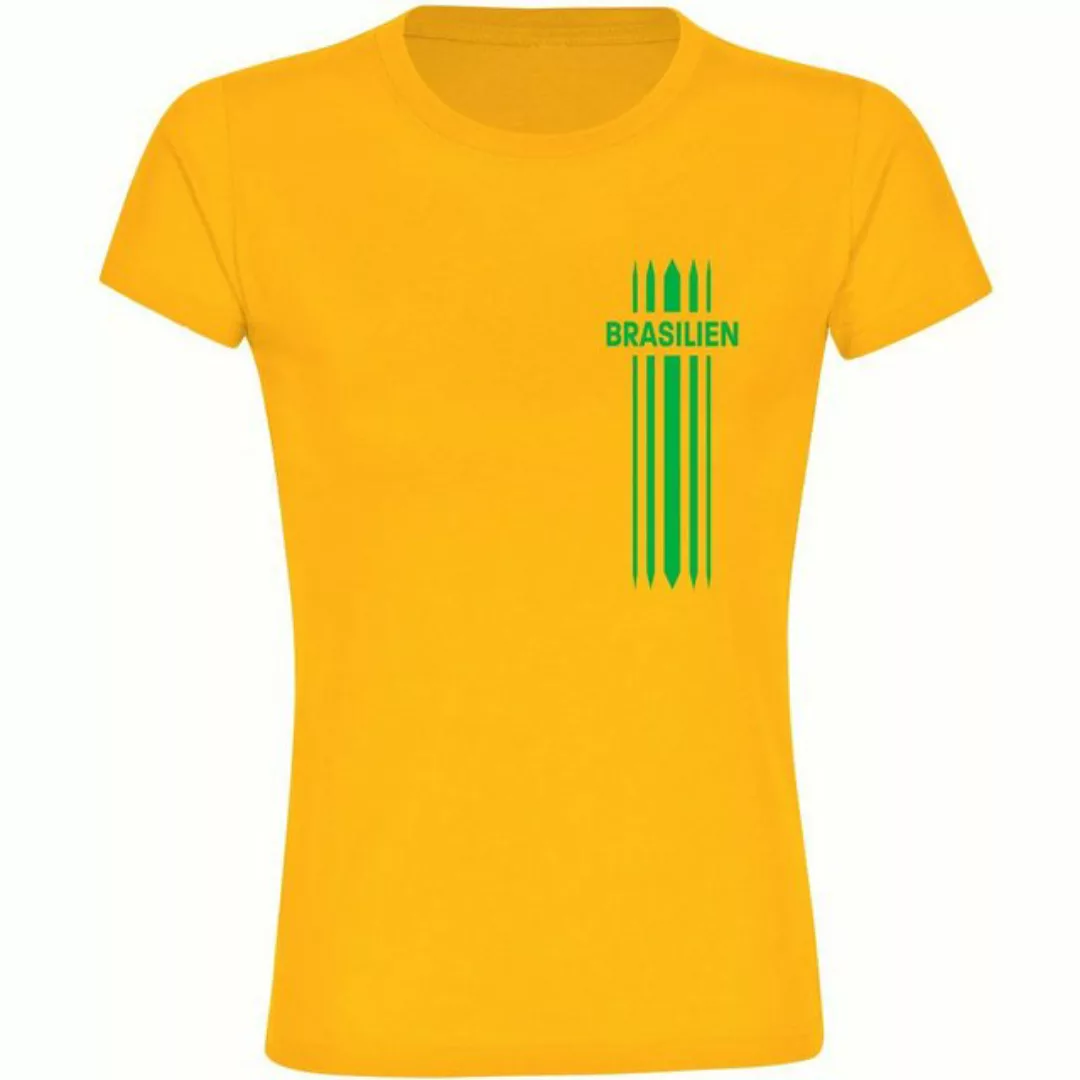 multifanshop T-Shirt Damen Brasilien - Streifen - Frauen günstig online kaufen