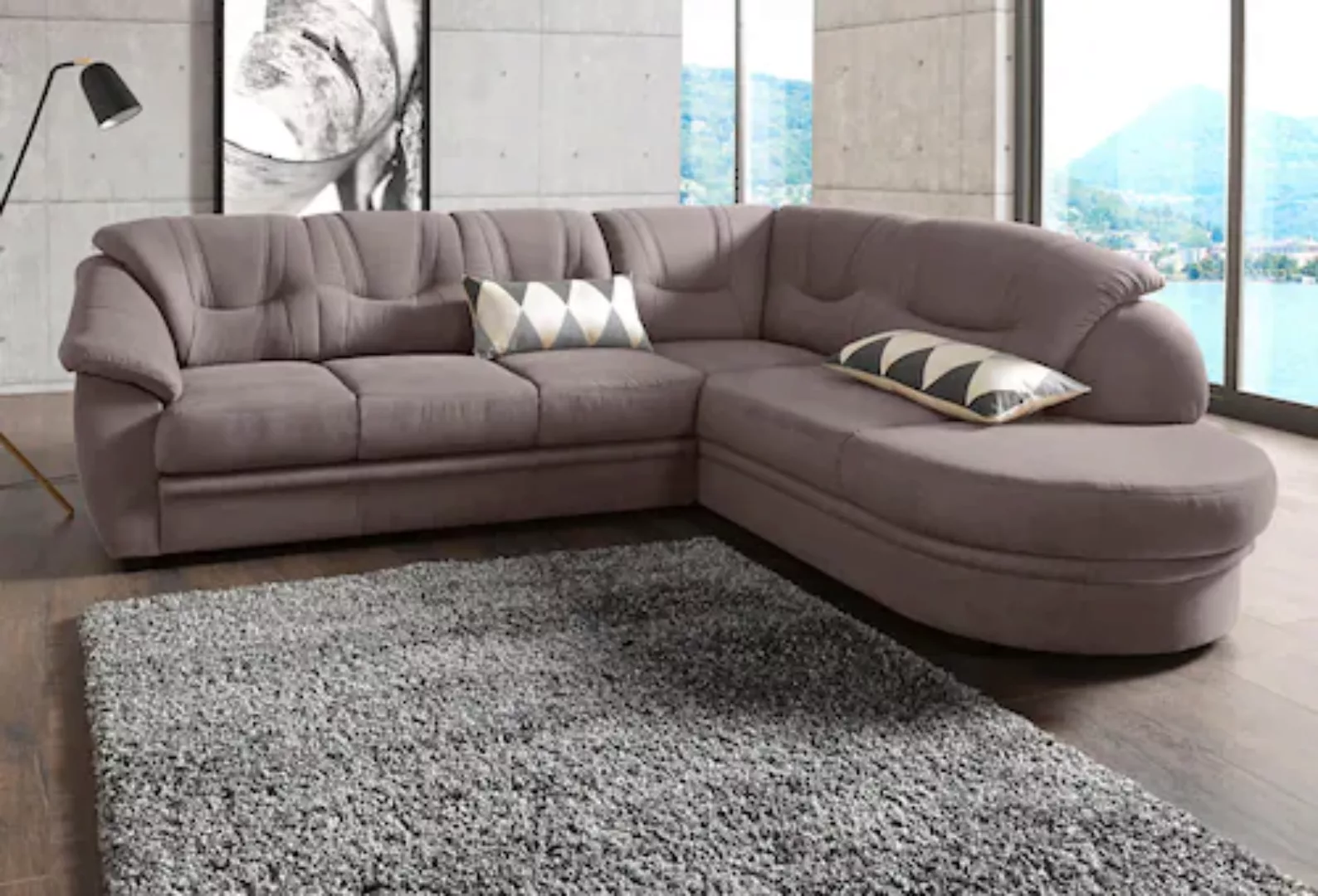 sit&more Ecksofa »Savoni L-Form«, wahlweise mit Bettfunktion günstig online kaufen