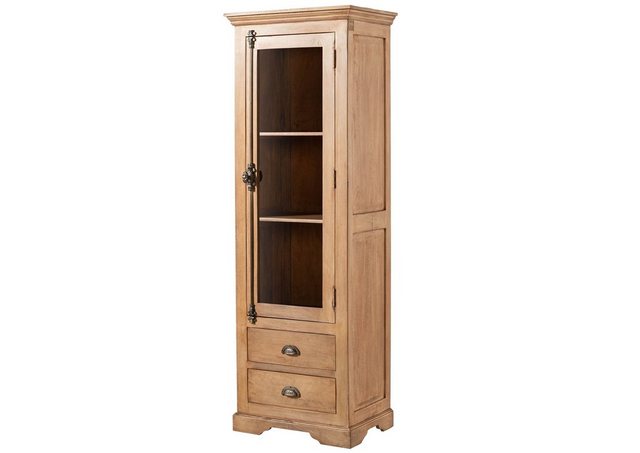 Massivmoebel24 Standvitrine (Mango 65x45x190 weiß lackiert TOULOUSE #102) günstig online kaufen