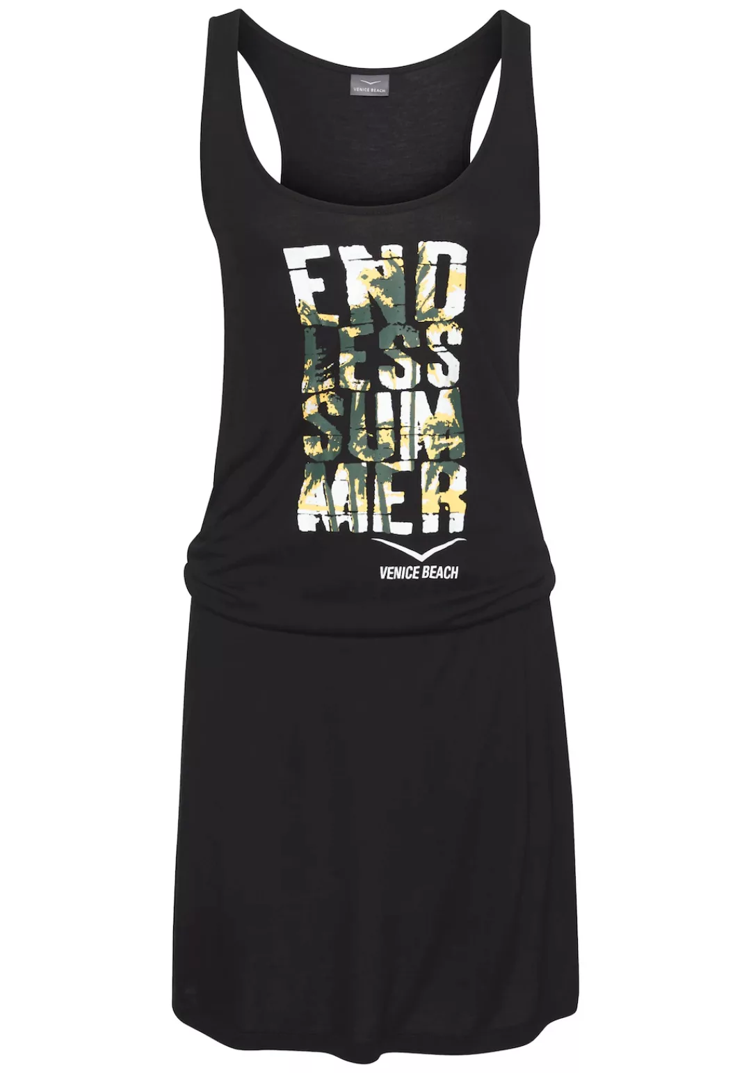 Venice Beach Strandkleid mit Frontprint, lockeres Longshirt aus Jersey, Som günstig online kaufen