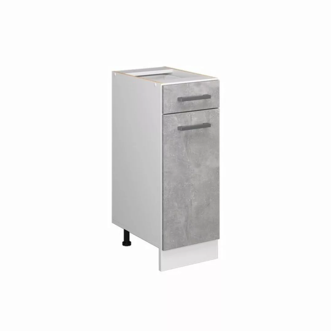 Vicco Apothekerschrank Küchenunterschrank R-Line 30 cm Weiß Beton günstig online kaufen