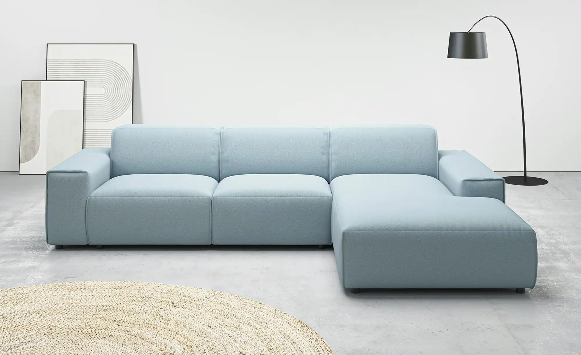 Gray & Jones Ecksofa  Baltic Breeze ¦ blau ¦ Maße (cm): B: 300 H: 71 T: 189 günstig online kaufen