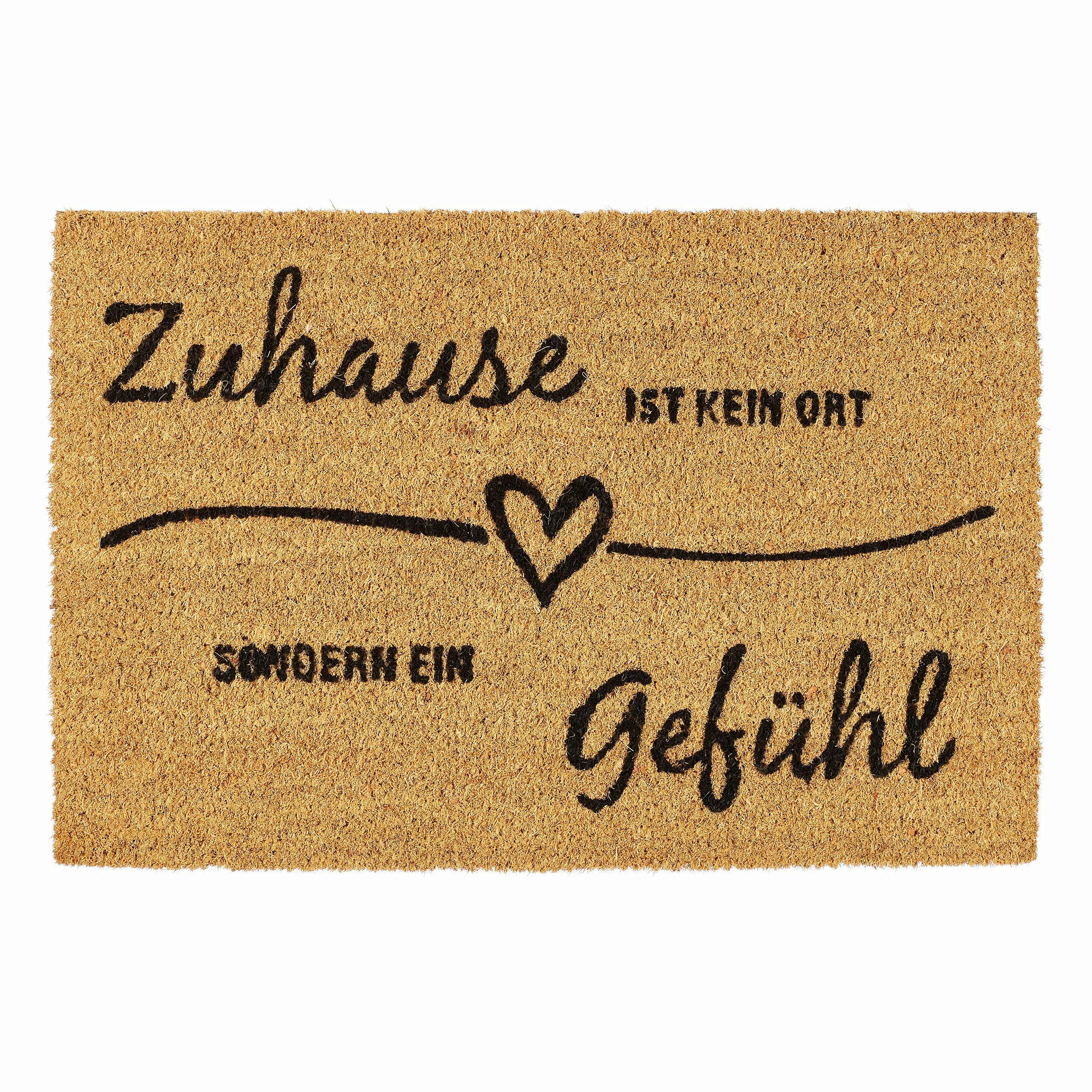 relaxdays Fußmatte Kokos Zuhause, Höhe: 15 günstig online kaufen