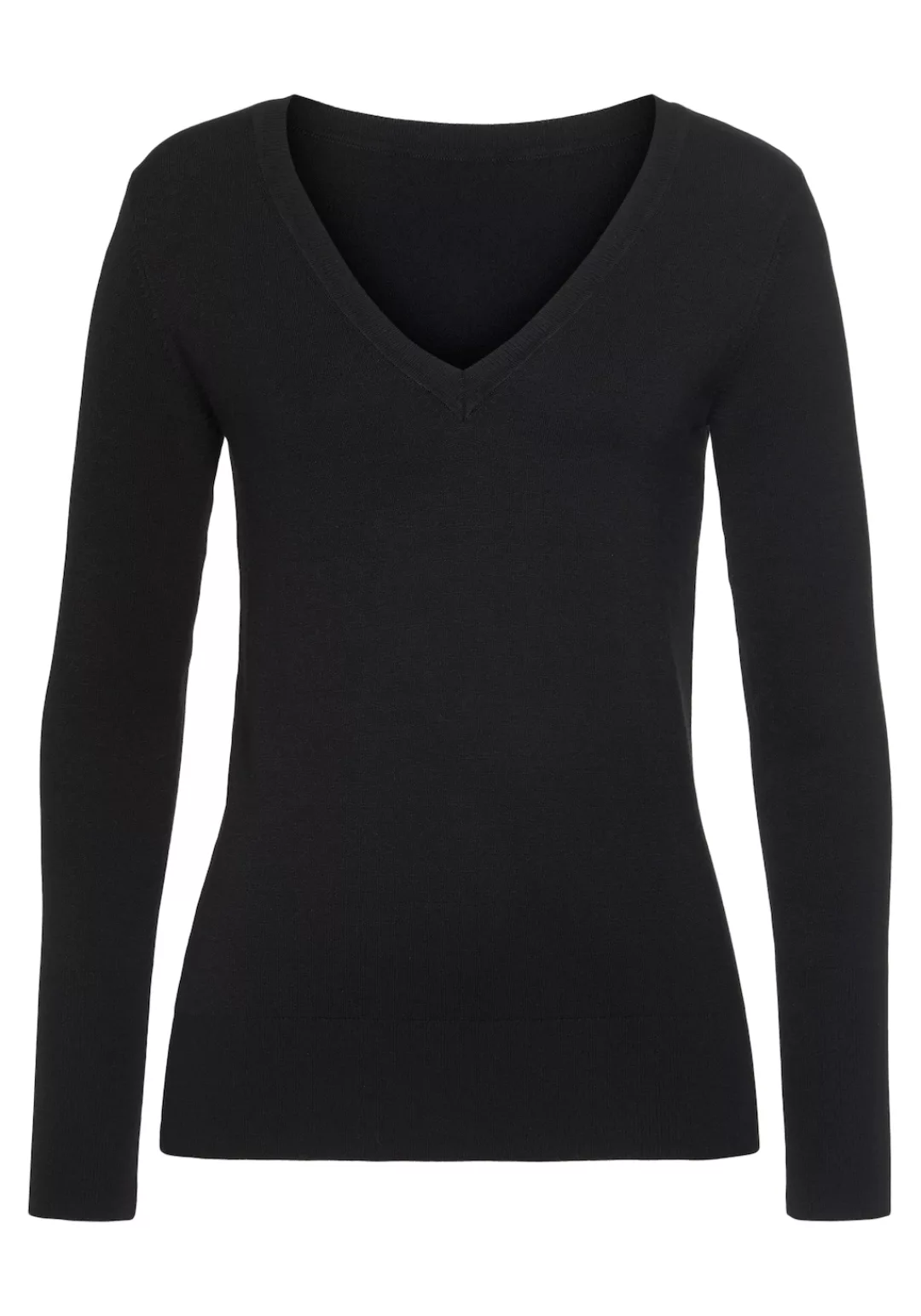 Vivance V-Ausschnitt-Pullover in taillierter Form, weicher Strickpullover, günstig online kaufen