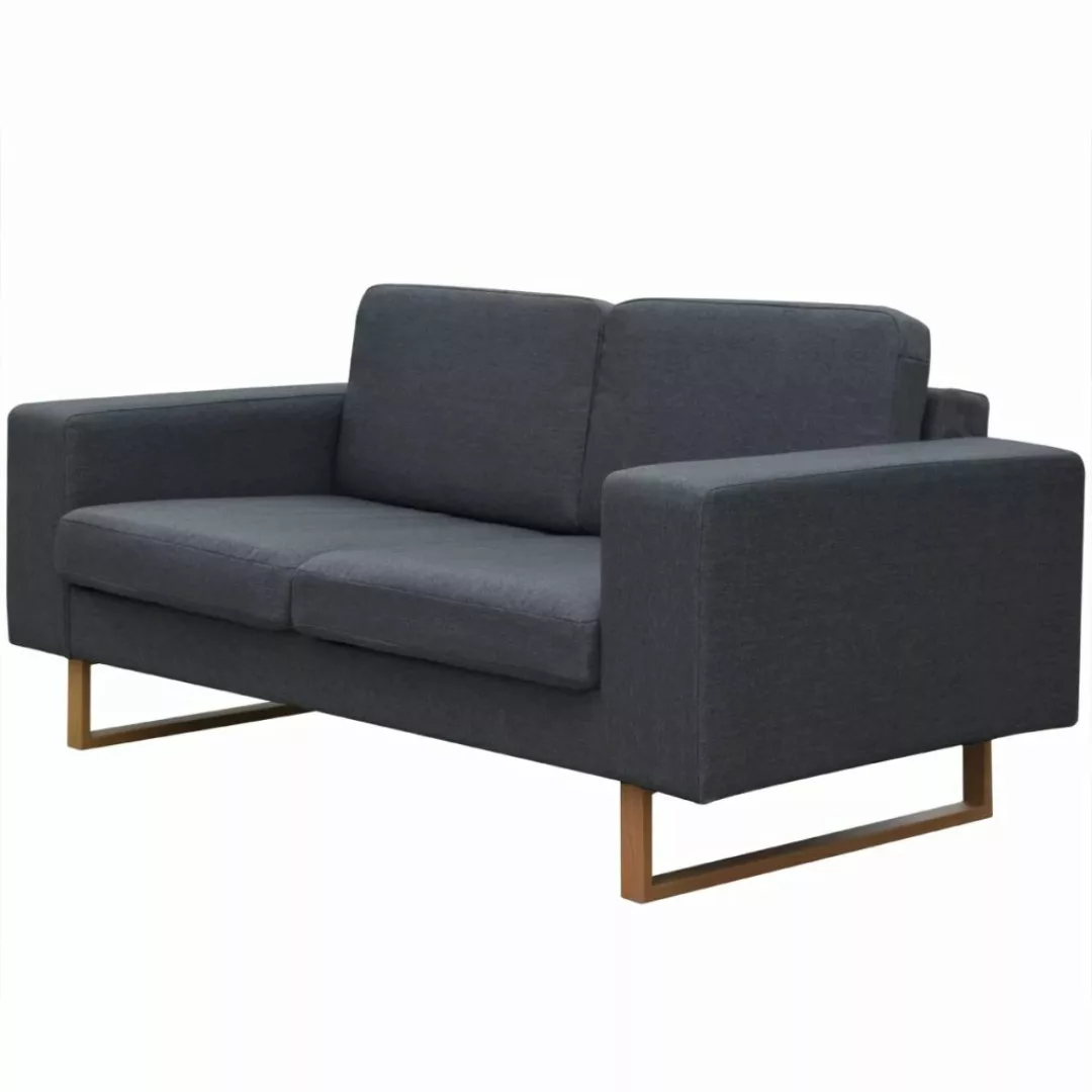 2-sitzer Sofa Stoff Dunkelgrau günstig online kaufen