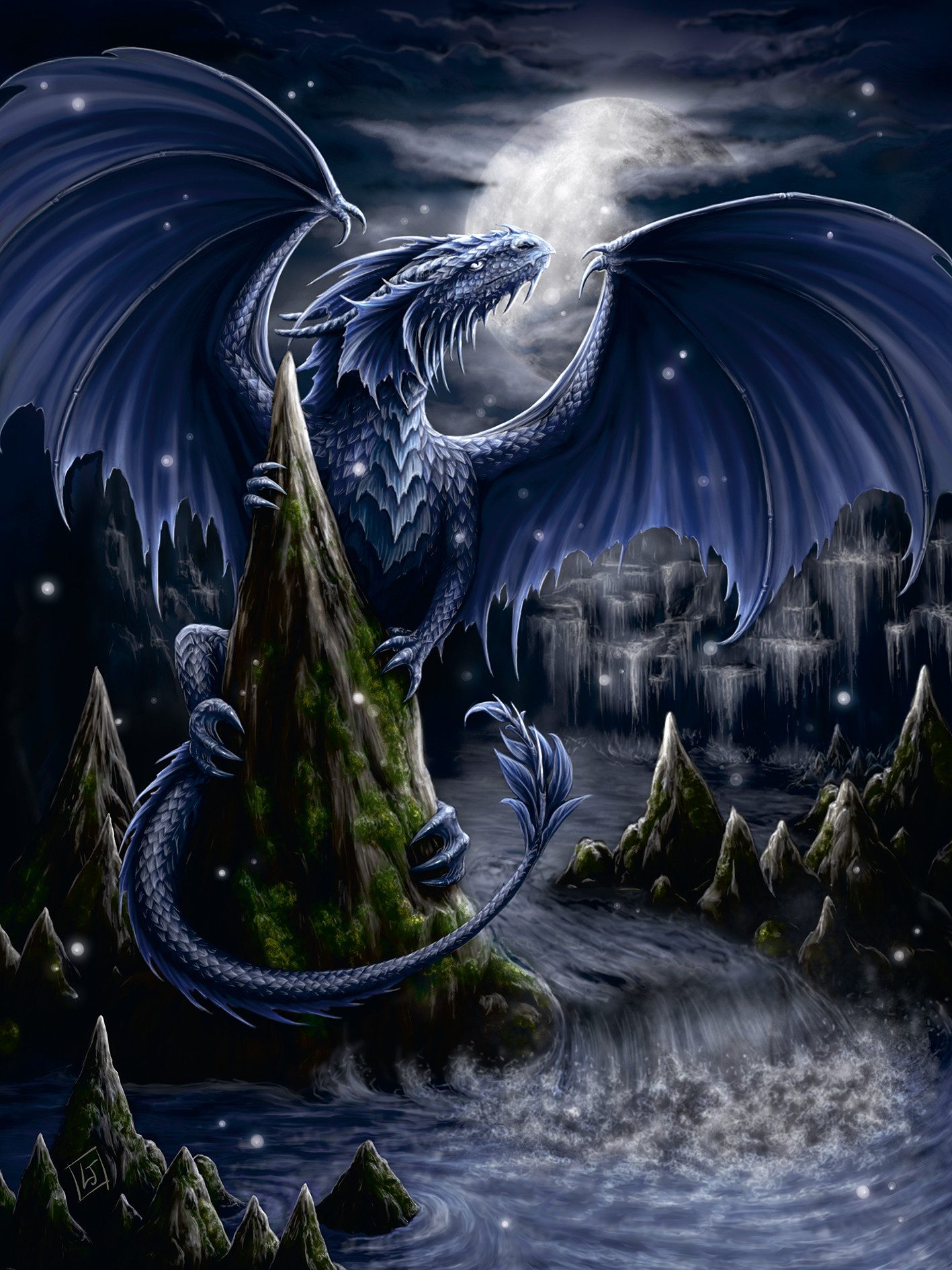 Ravensburger Puzzle Der Schwarzblaue Drache, 1500 günstig online kaufen