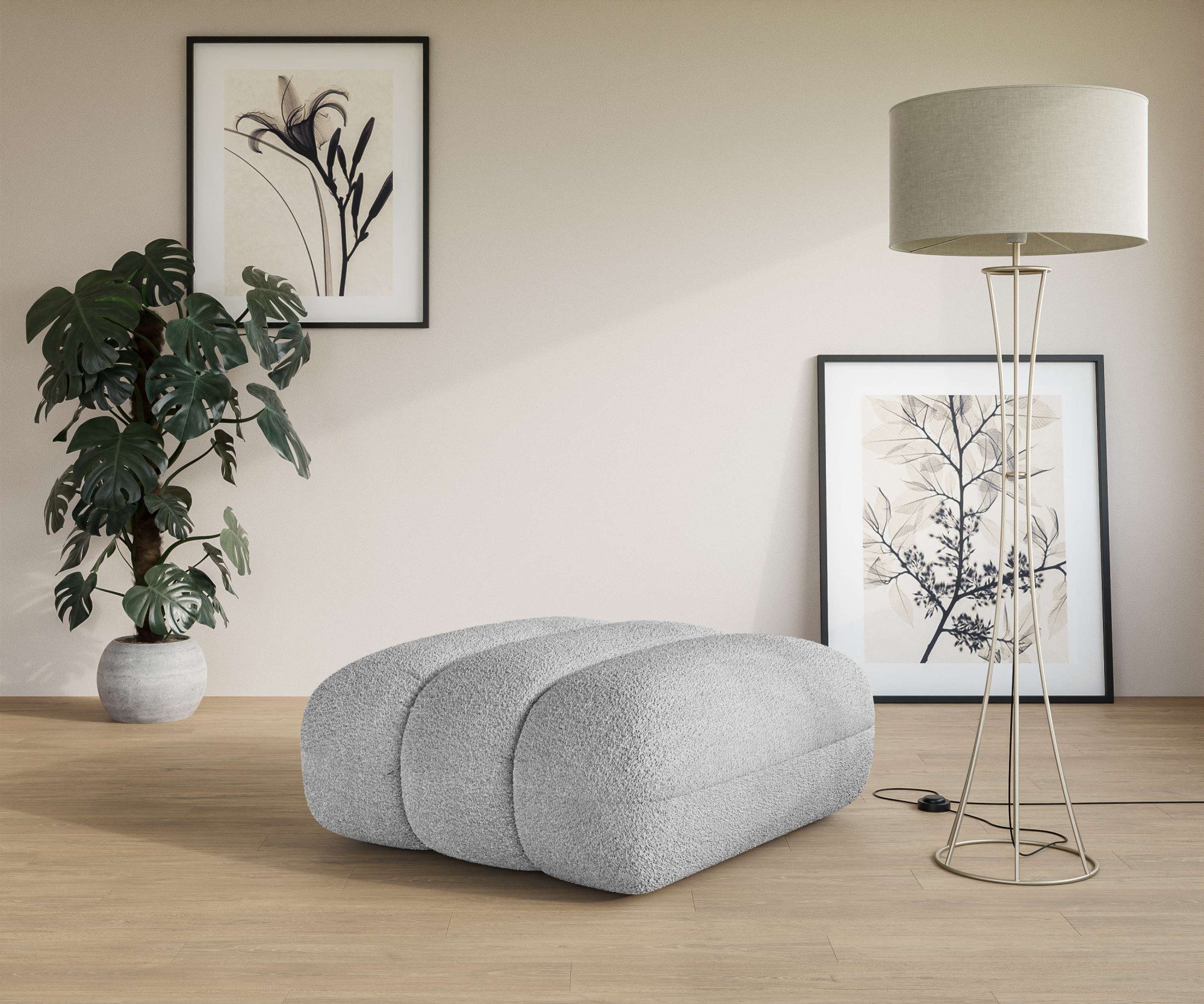 LeGer Home by Lena Gercke Polsterhocker "Priya Sitzhocker, moderne Steppung günstig online kaufen