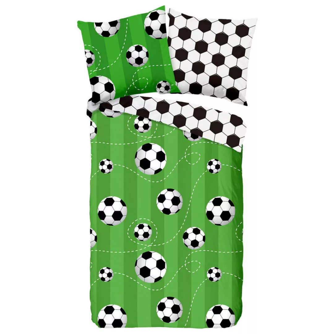 good morning Kinderbettwäsche »Soccer«, (2 tlg.), 100% Baumwolle günstig online kaufen