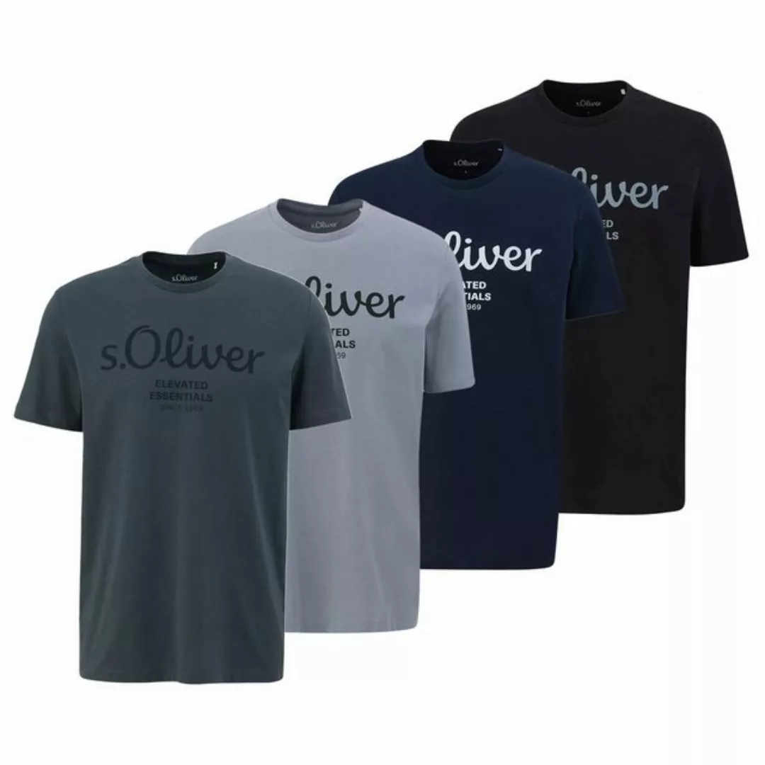 s.Oliver T-Shirt "T-Shirt Logo T-Shirt 4er Pack" günstig online kaufen