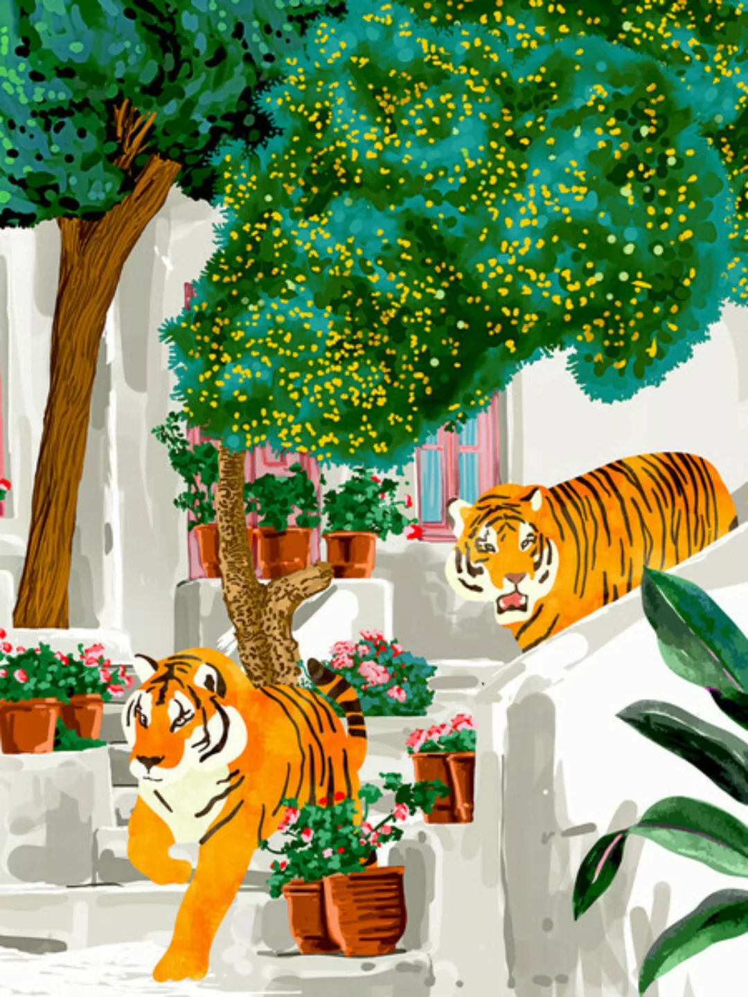 Poster / Leinwandbild - Tigers In Greece günstig online kaufen