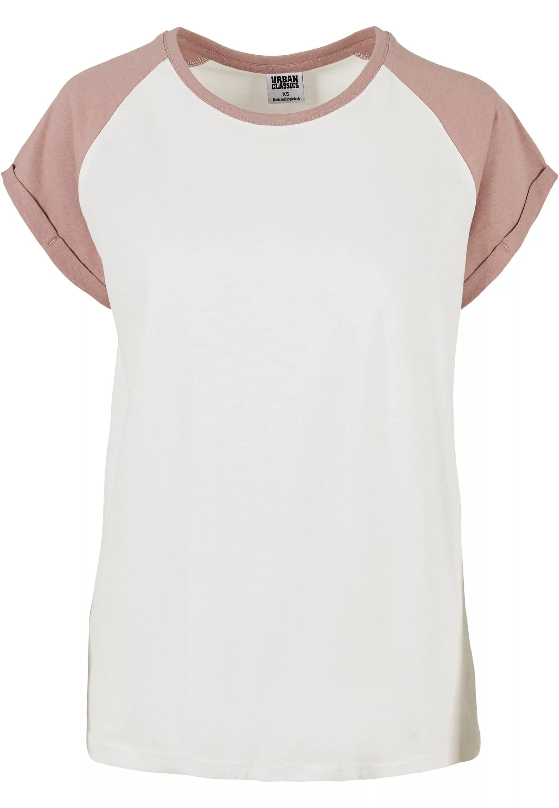 URBAN CLASSICS Kurzarmshirt "Urban Classics Damen Ladies Contrast Raglan Te günstig online kaufen