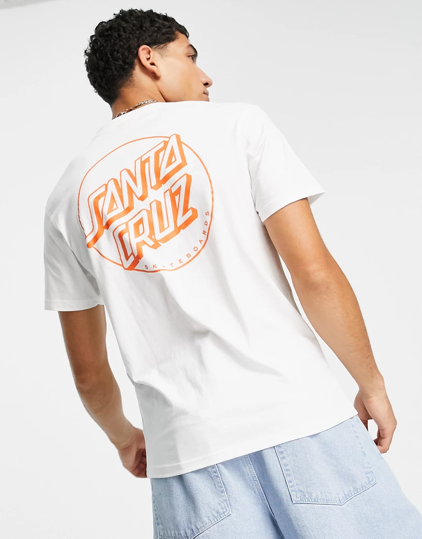 Santa Cruz – Opus – Gepunktetes T-Shirt in Weiß günstig online kaufen