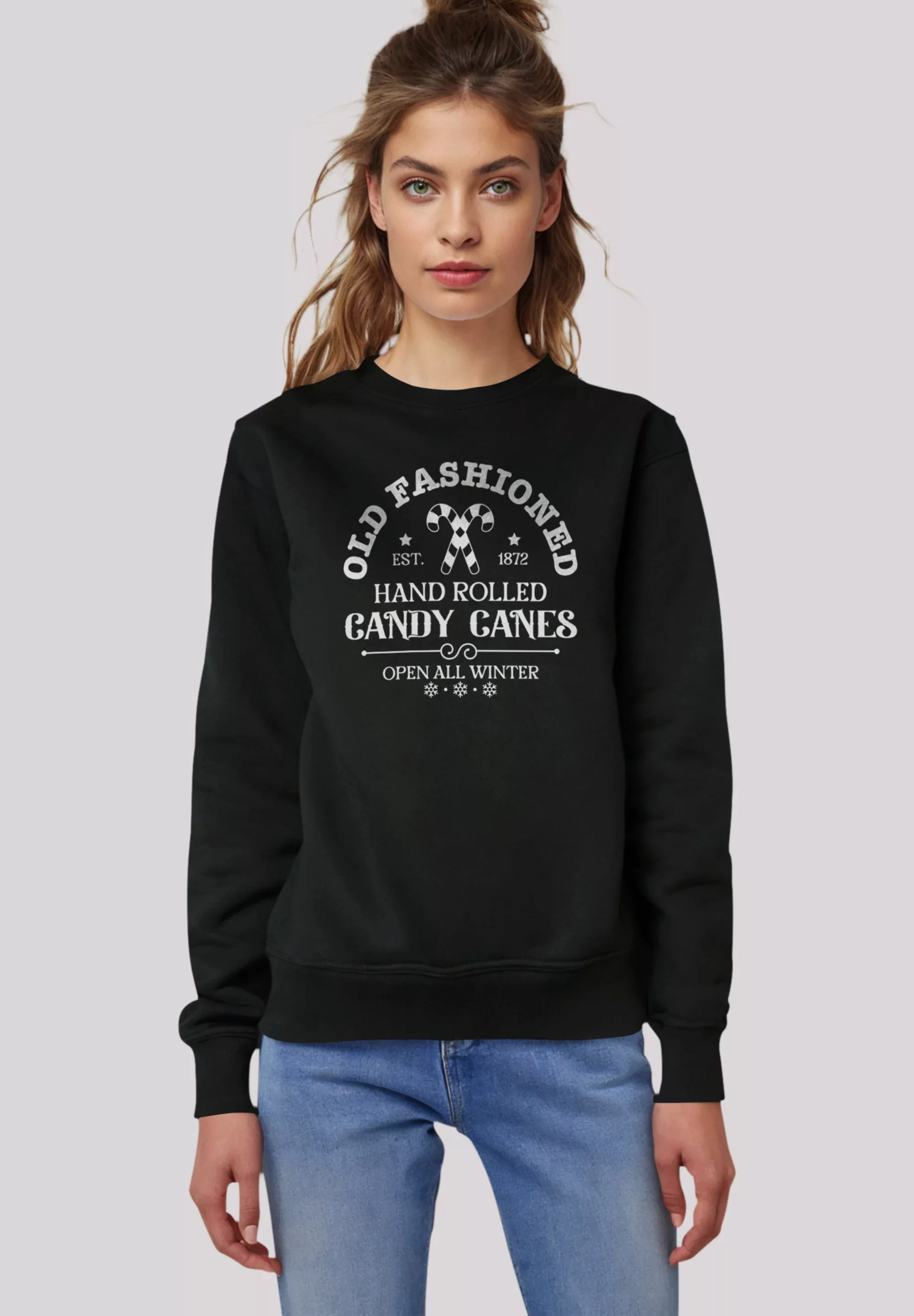 F4NT4STIC Sweatshirt "Weihnachten Cany Canes Retro Sign", Premium Qualität günstig online kaufen