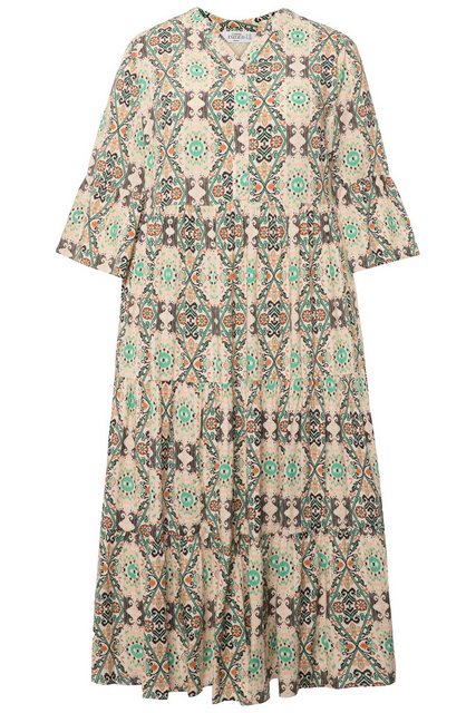 Studio Untold Sommerkleid Maxikleid A-Line Boho-Print Tunika-Ausschnitt günstig online kaufen