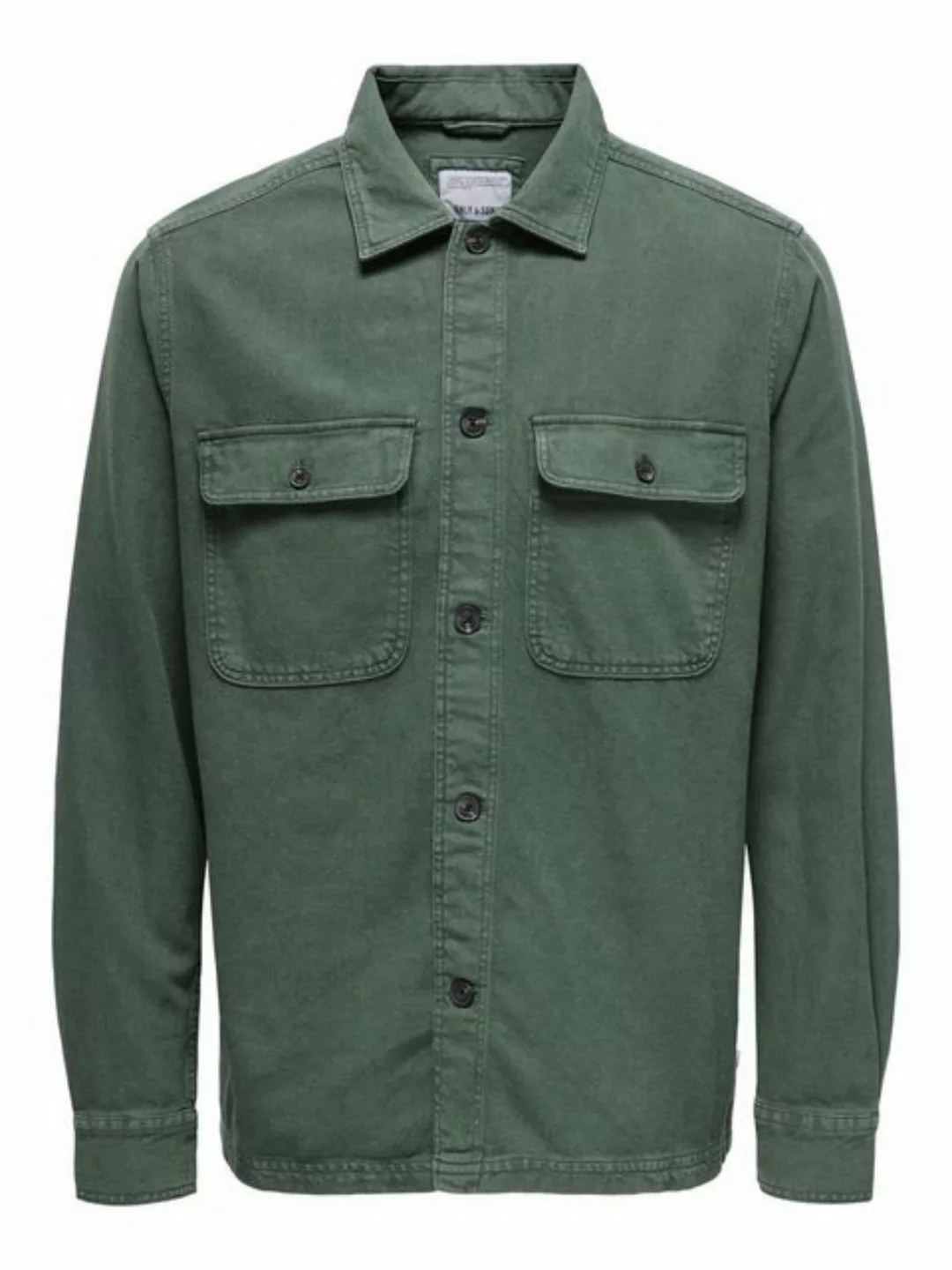 ONLY & SONS Langarmhemd ONSOLIVER TWILL OVERDYE OVERSHIRT BF günstig online kaufen