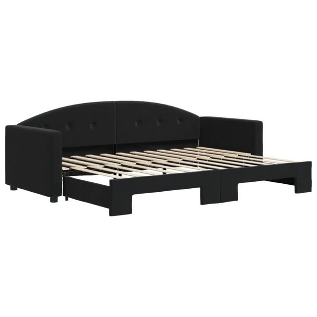 vidaXL Bett Tagesbett Ausziehbar Schwarz 80x200 cm Samt günstig online kaufen