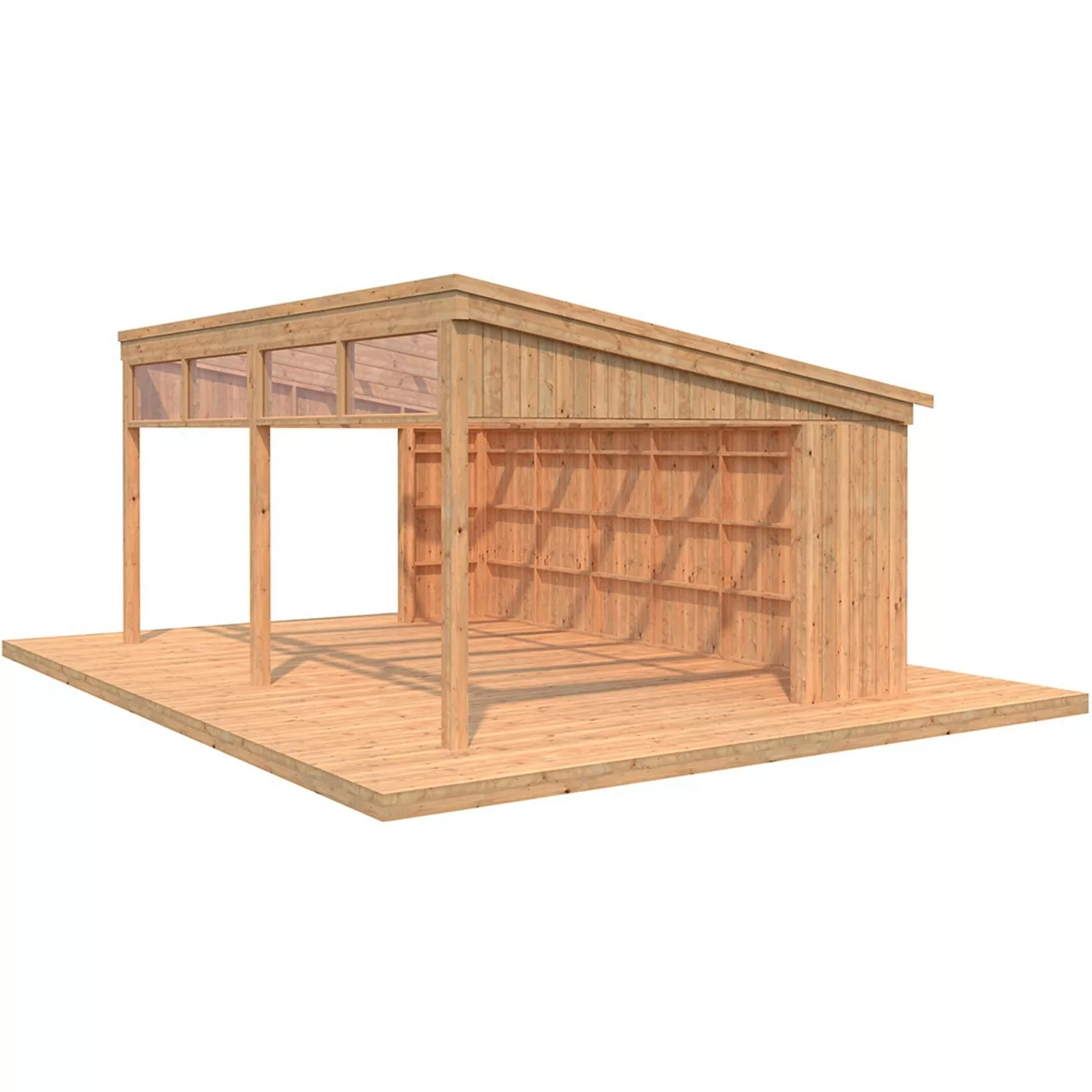 Palmako Pavillon Nova 21,5 m² Kit Braun Tauchgrundiert 602 cm x 396 cm günstig online kaufen