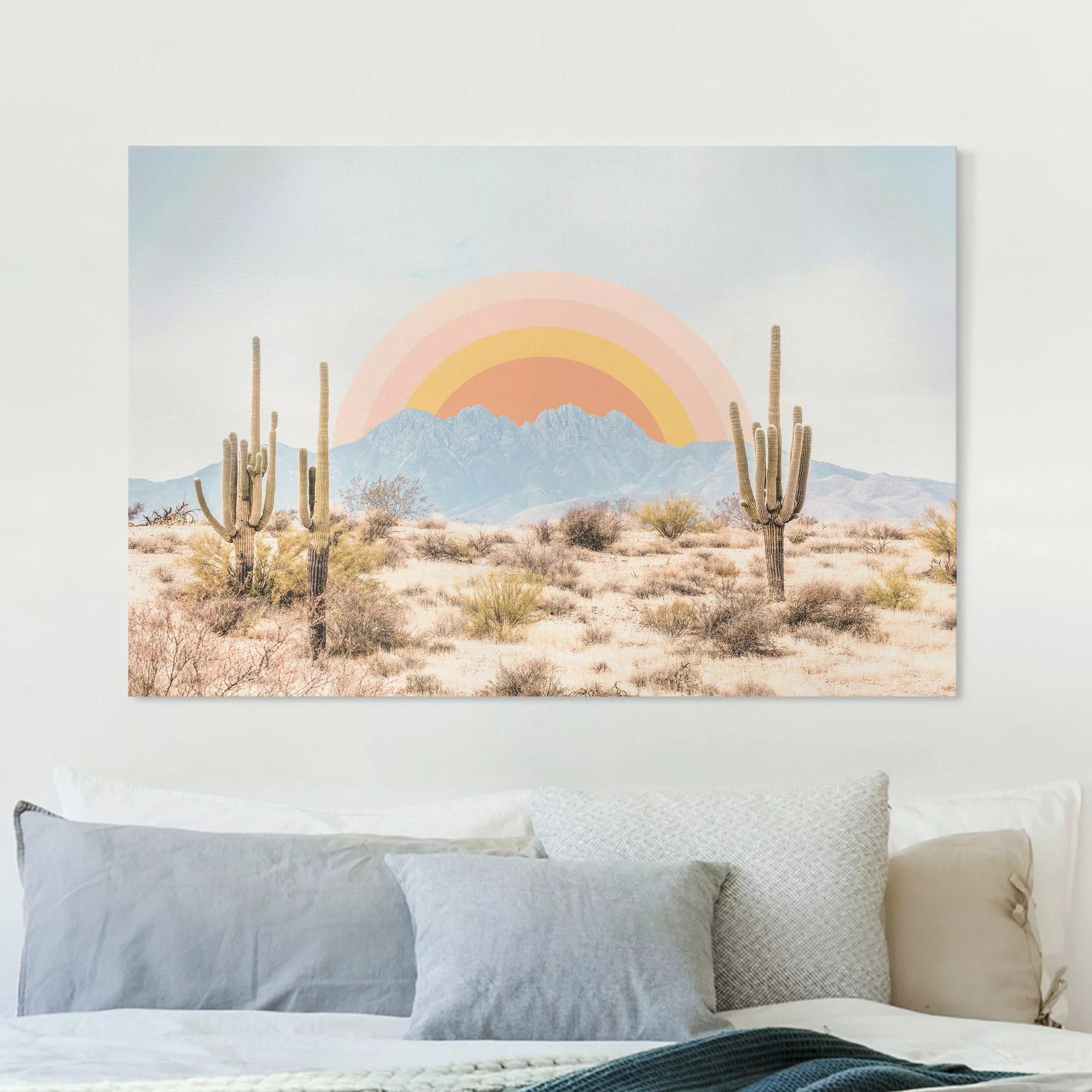 Leinwandbild Sonnenuntergang Collage günstig online kaufen