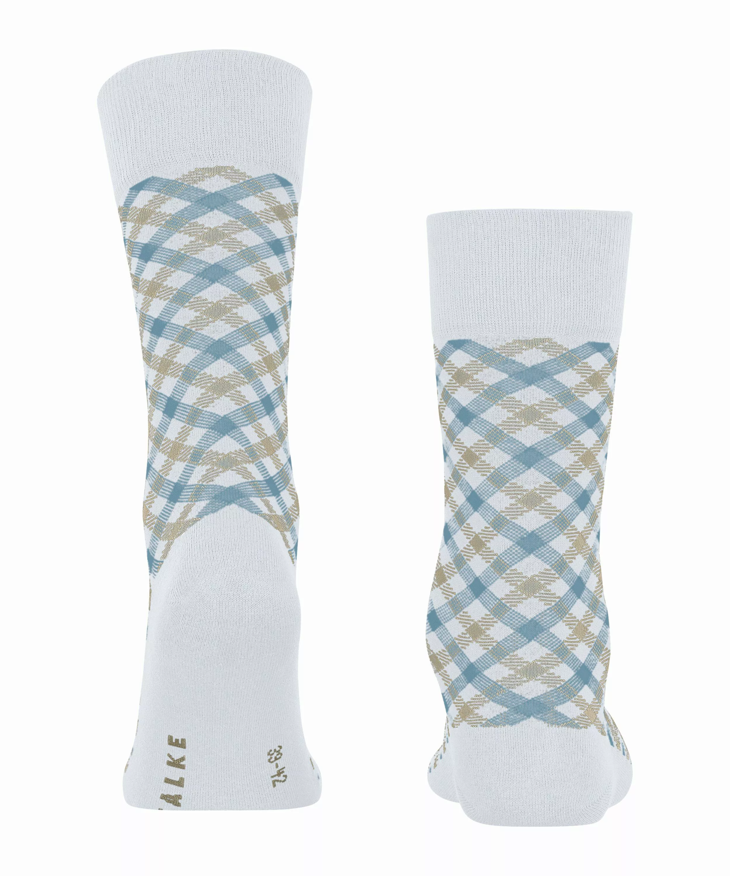 FALKE Smart Check Herren Socken, 43-46, Weiß, Kariert, Baumwolle, 12487-200 günstig online kaufen