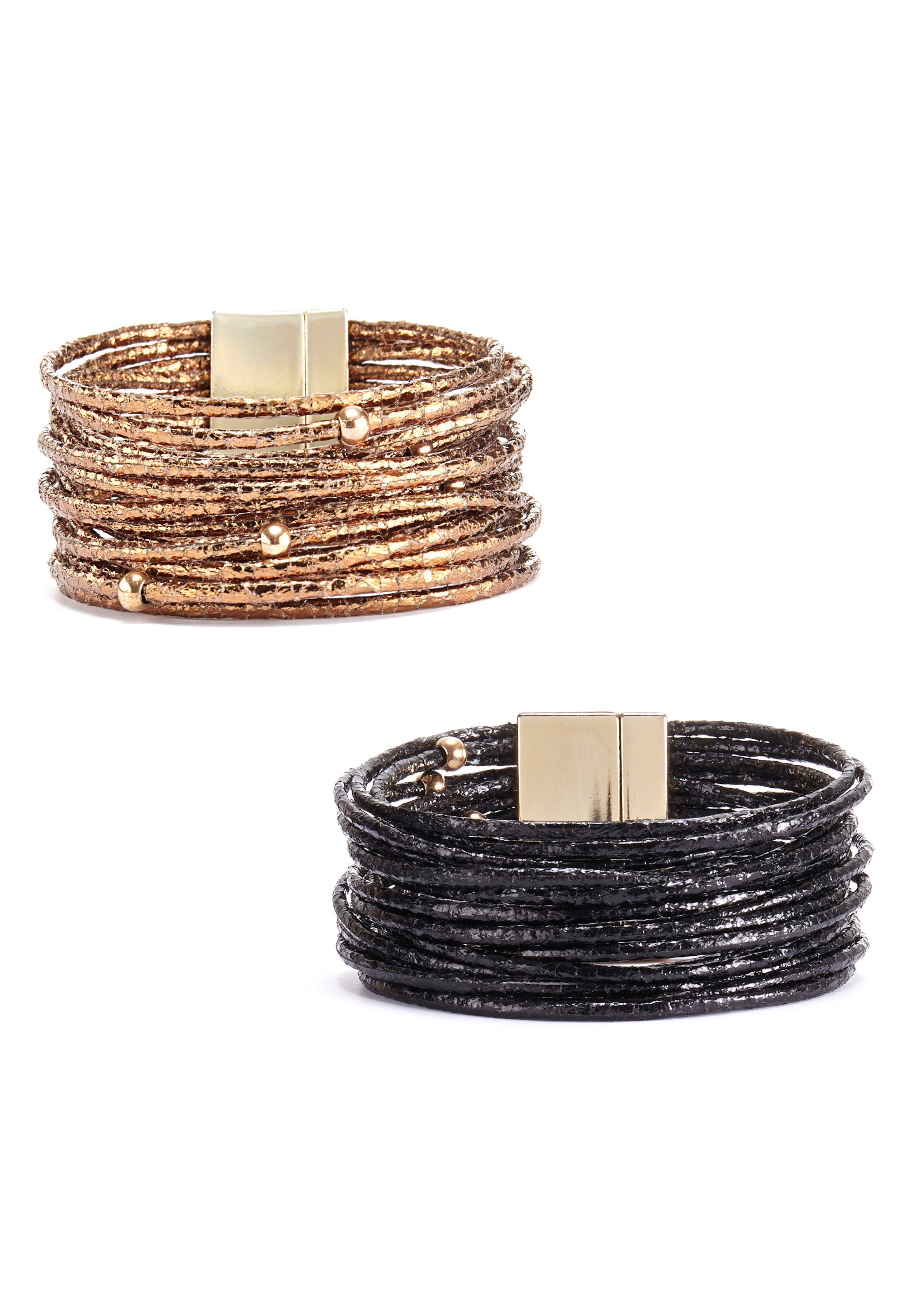 LASCANA Wickelarmband Set (2-tlg), in Layer günstig online kaufen