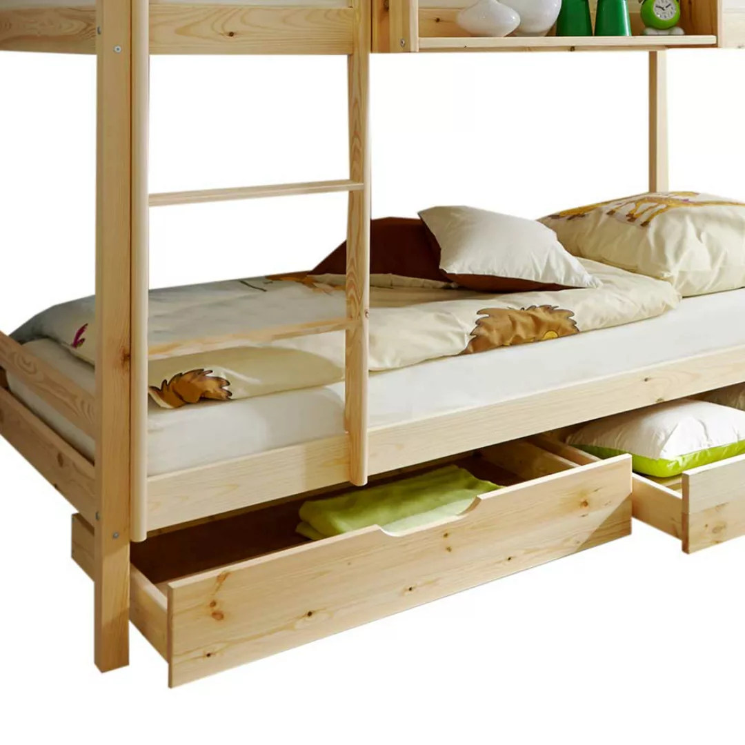 Etagenbett aus Kiefer Massivholz 140 cm hoch günstig online kaufen