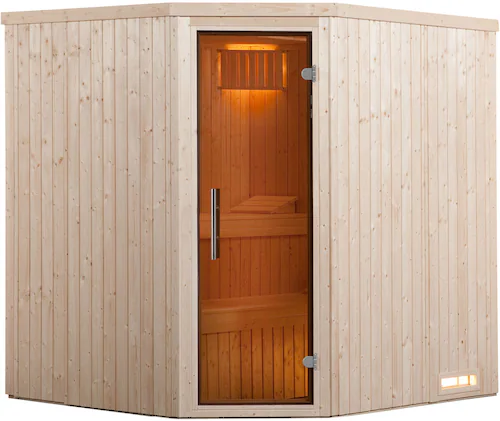 Weka Sauna Kiruna 2, BioS-Ofen, integrierte Steuerung, Glastür Graphit günstig online kaufen