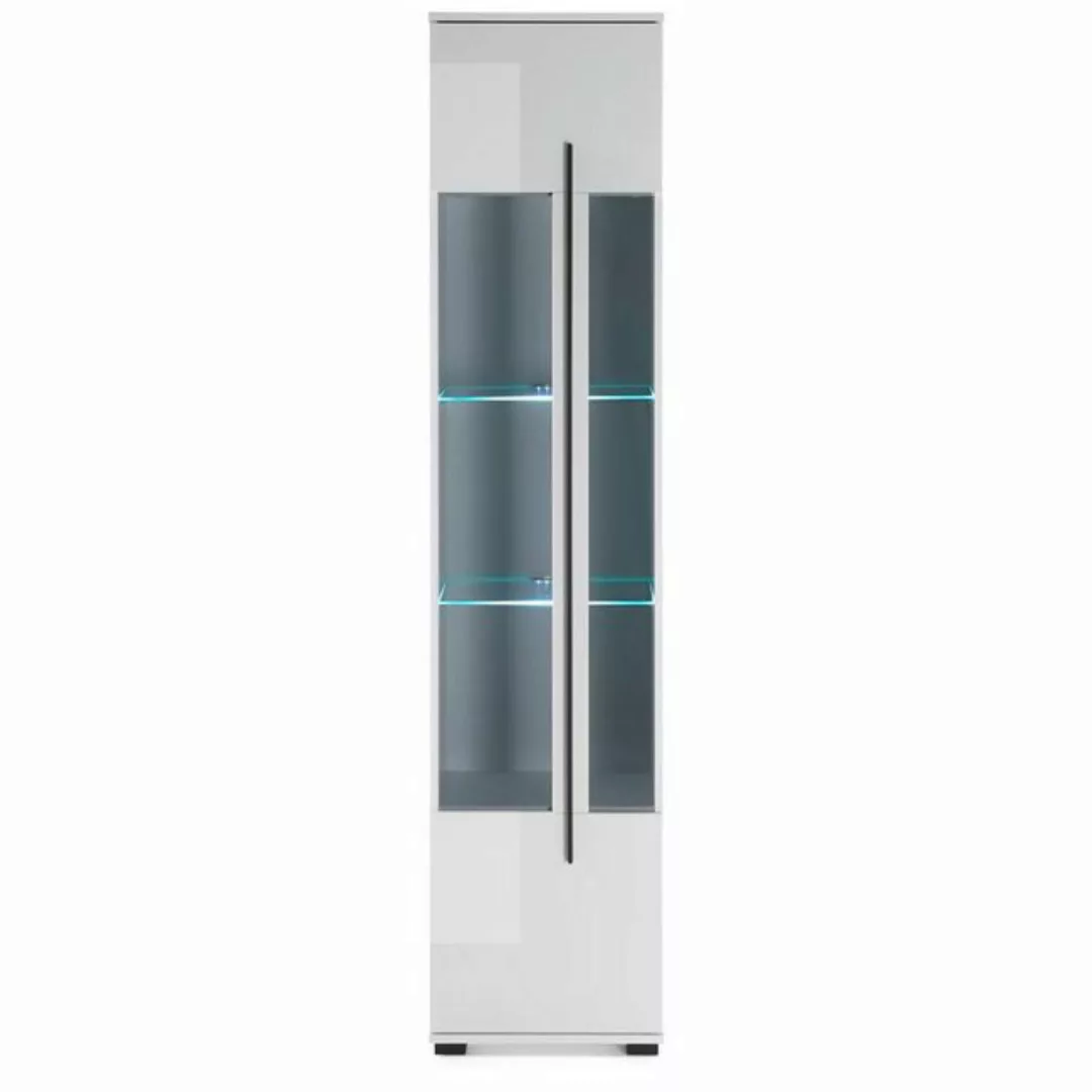 Lomadox Badezimmer Hochschrank mit Glastür und Beleuchtung CHARLESTON-61 in günstig online kaufen