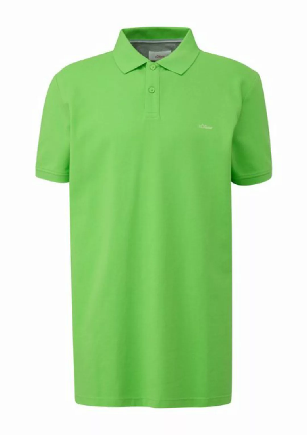 s.Oliver Kurzarmshirt Poloshirt aus Baumwolle mit Logo-Detail Artwork, Stic günstig online kaufen