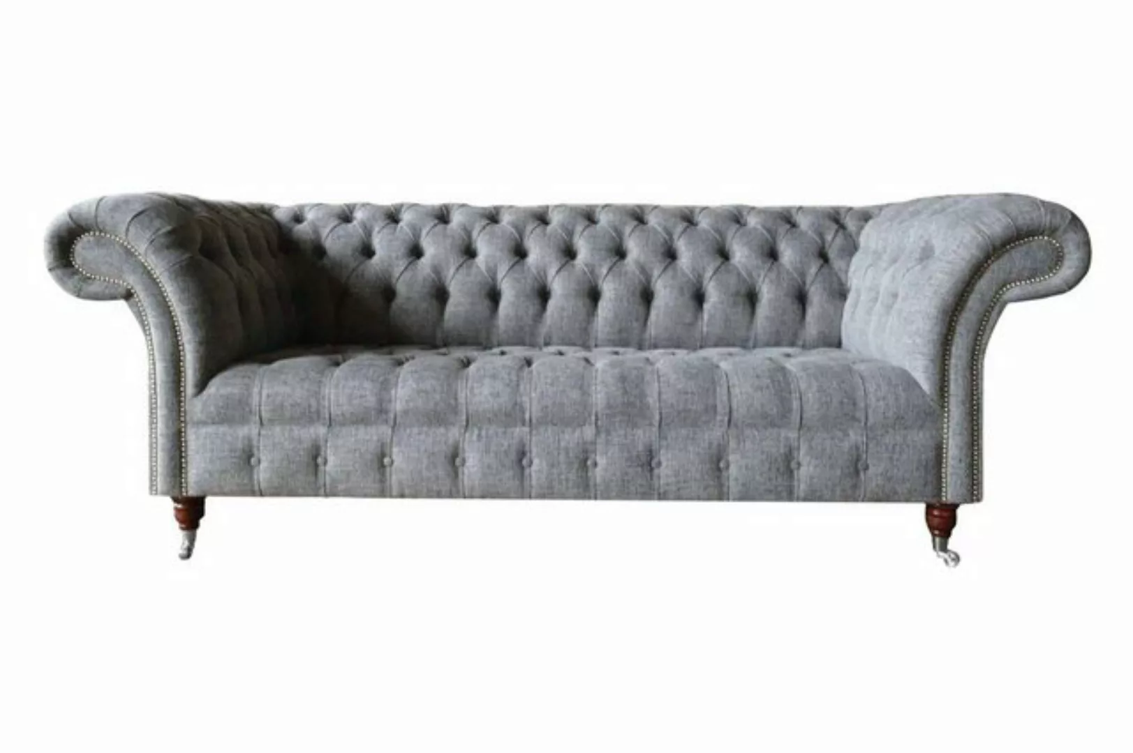 JVmoebel Sofa Grau Designer Couch 3 Sitzer Luxus Couchen Möbel Sofas Textil günstig online kaufen
