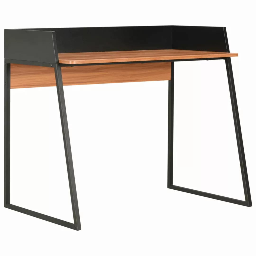 Schreibtisch Schwarz Und Braun 90x60x88 Cm günstig online kaufen