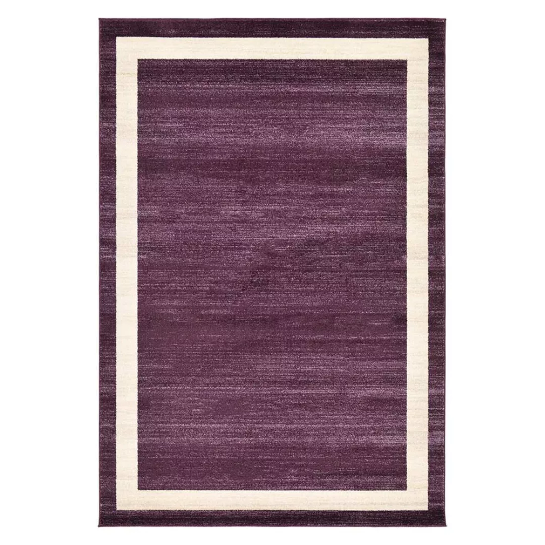 Esszimmer Teppich in Violett Cremefarben günstig online kaufen