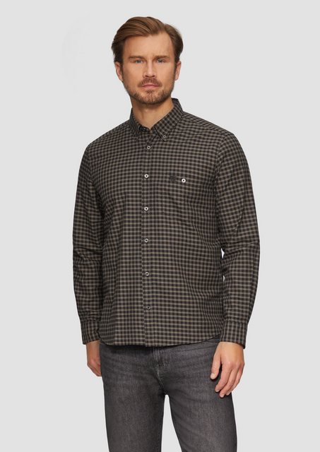 s.Oliver Langarmhemd Regular Fit: Kariertes Hemd mit Button-Down-Kragen Art günstig online kaufen