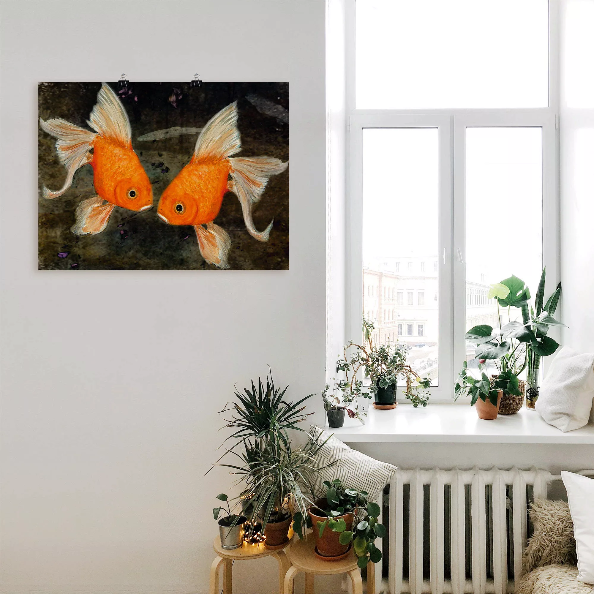 Artland Wandbild "Turtelfische", Wassertiere, (1 St.), als Leinwandbild, Po günstig online kaufen