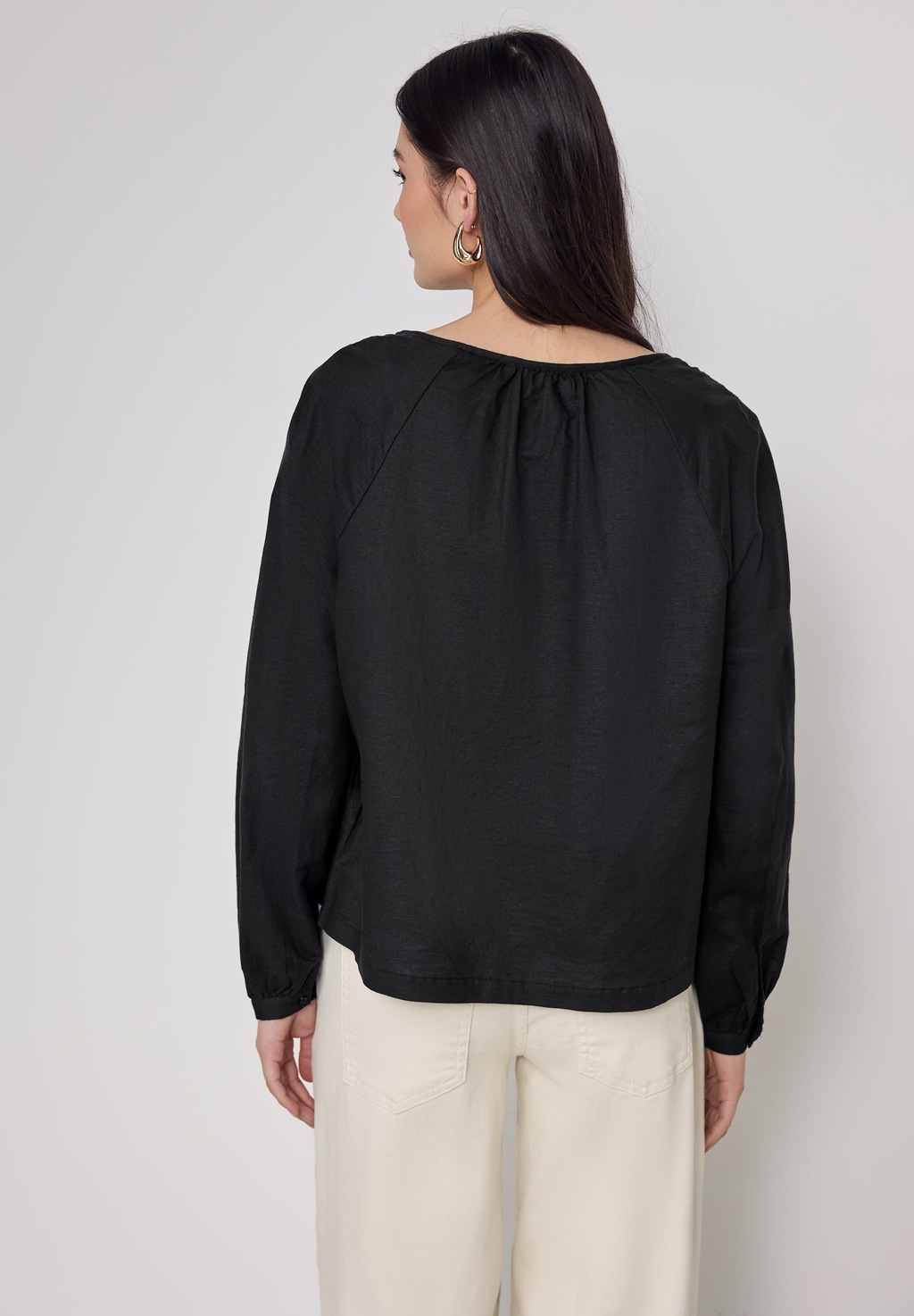 STREET ONE STUDIO Langarmbluse, mit Cut-Out Detail günstig online kaufen