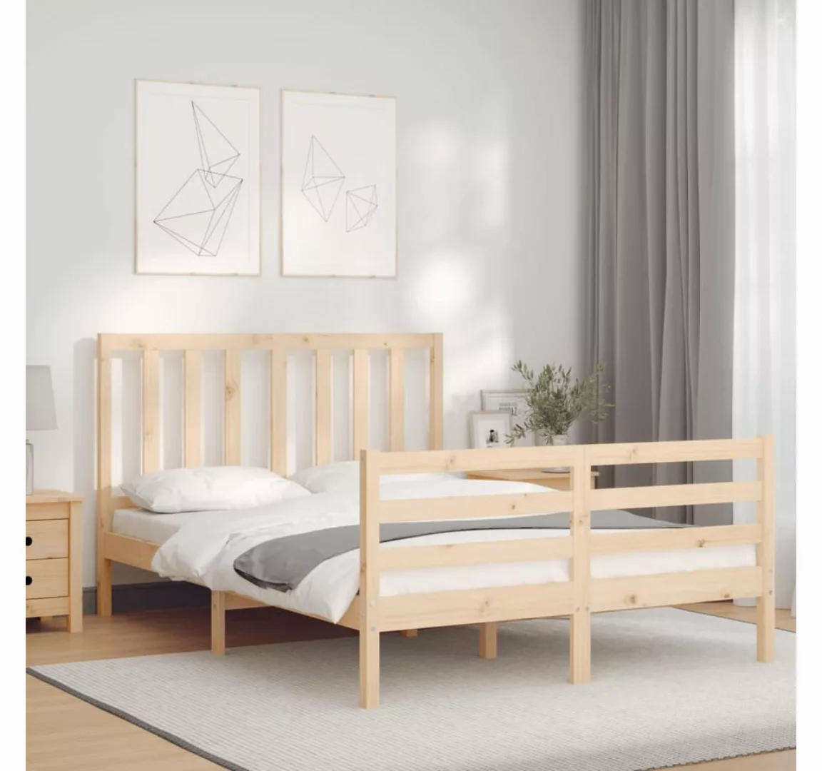 vidaXL Bett Massivholzbett ohne Matratze 120x200 cm Kiefernholz günstig online kaufen