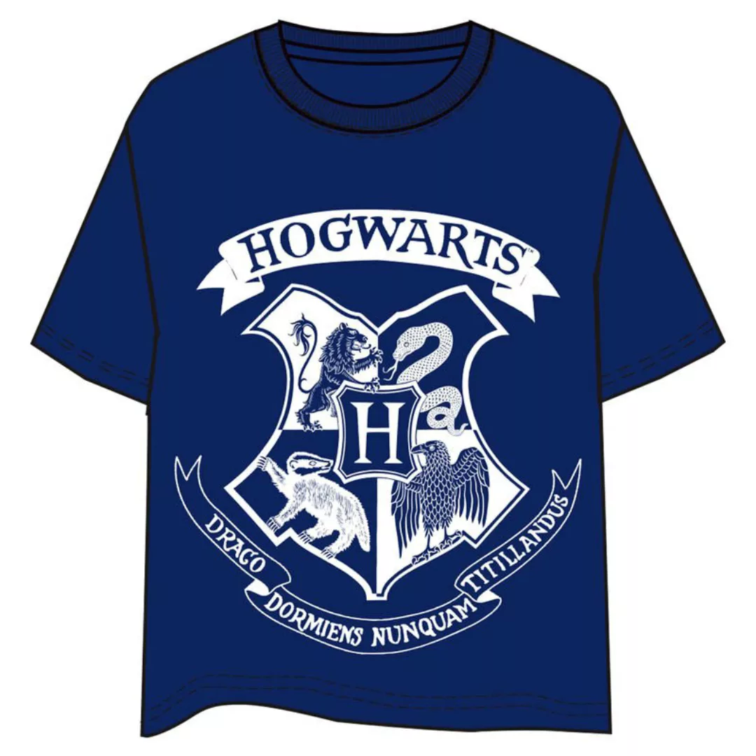 Warner Bros Harry Potter Hogwarts Kurzärmeliges T-shirt 2XL Blue günstig online kaufen