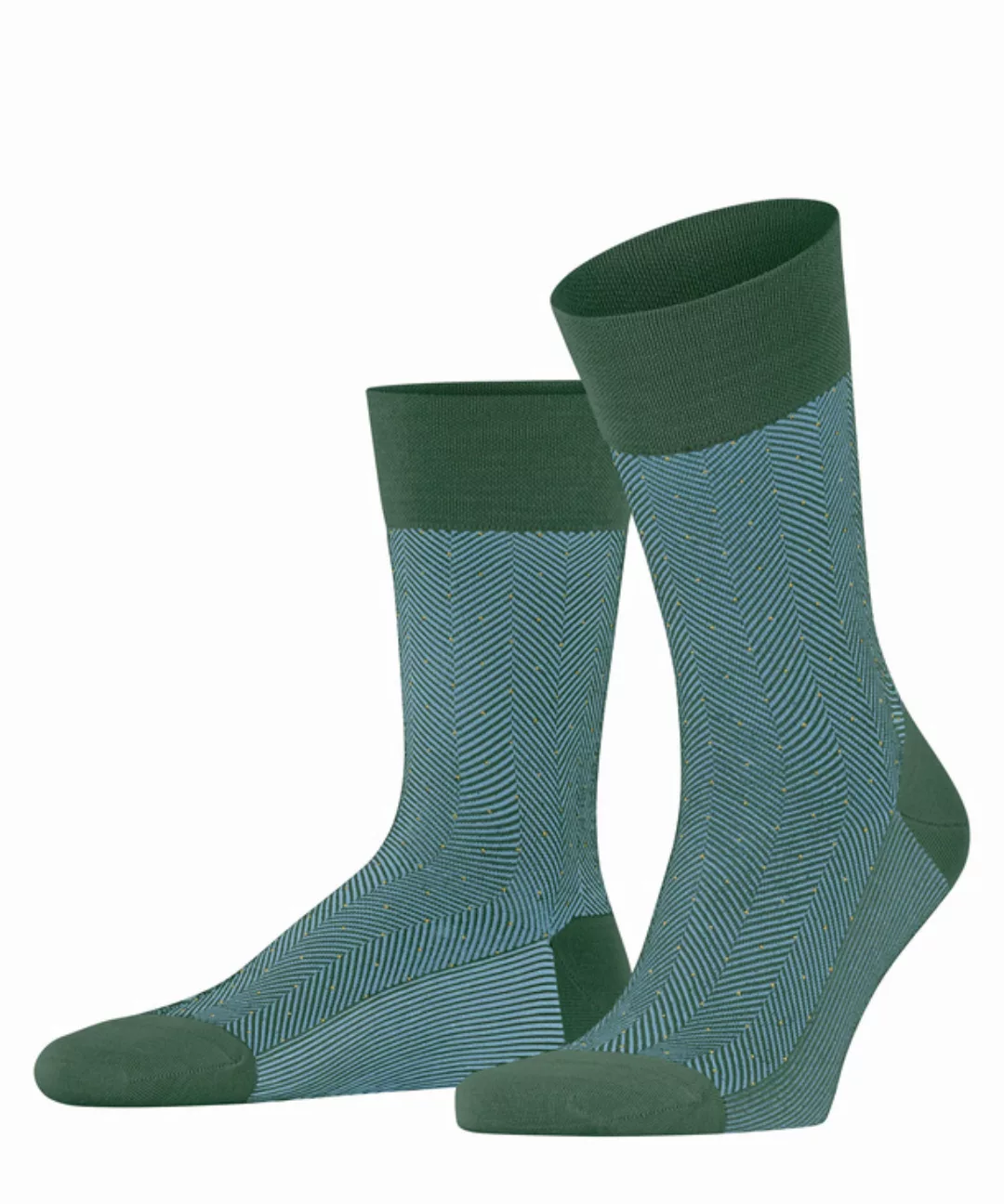 FALKE Sensitive Herringbone Herren Socken, 43-44, Grün, AnderesMuster, Schu günstig online kaufen