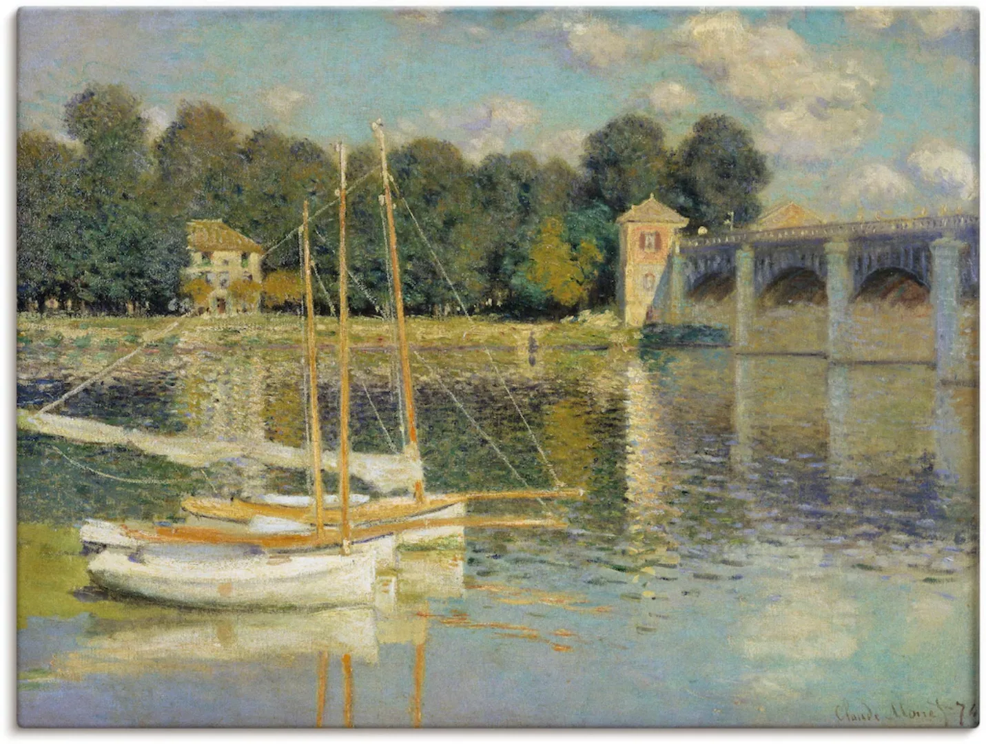 Artland Leinwandbild "Die Brücke von Argenteuil. 1874", Boote & Schiffe, (1 günstig online kaufen
