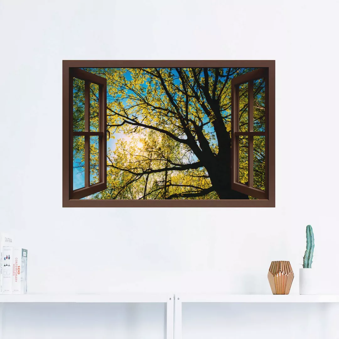 Artland Wandfolie »Fensterblick Frühlingssonne Baumkrone«, Baumbilder, (1 S günstig online kaufen