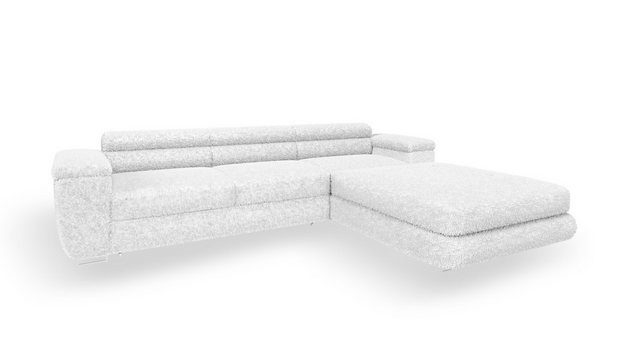 Goldstoff Ecksofa BONJOUR TWIN - Bouclé, Schlaffunktion, Bettkasten & Kopfs günstig online kaufen