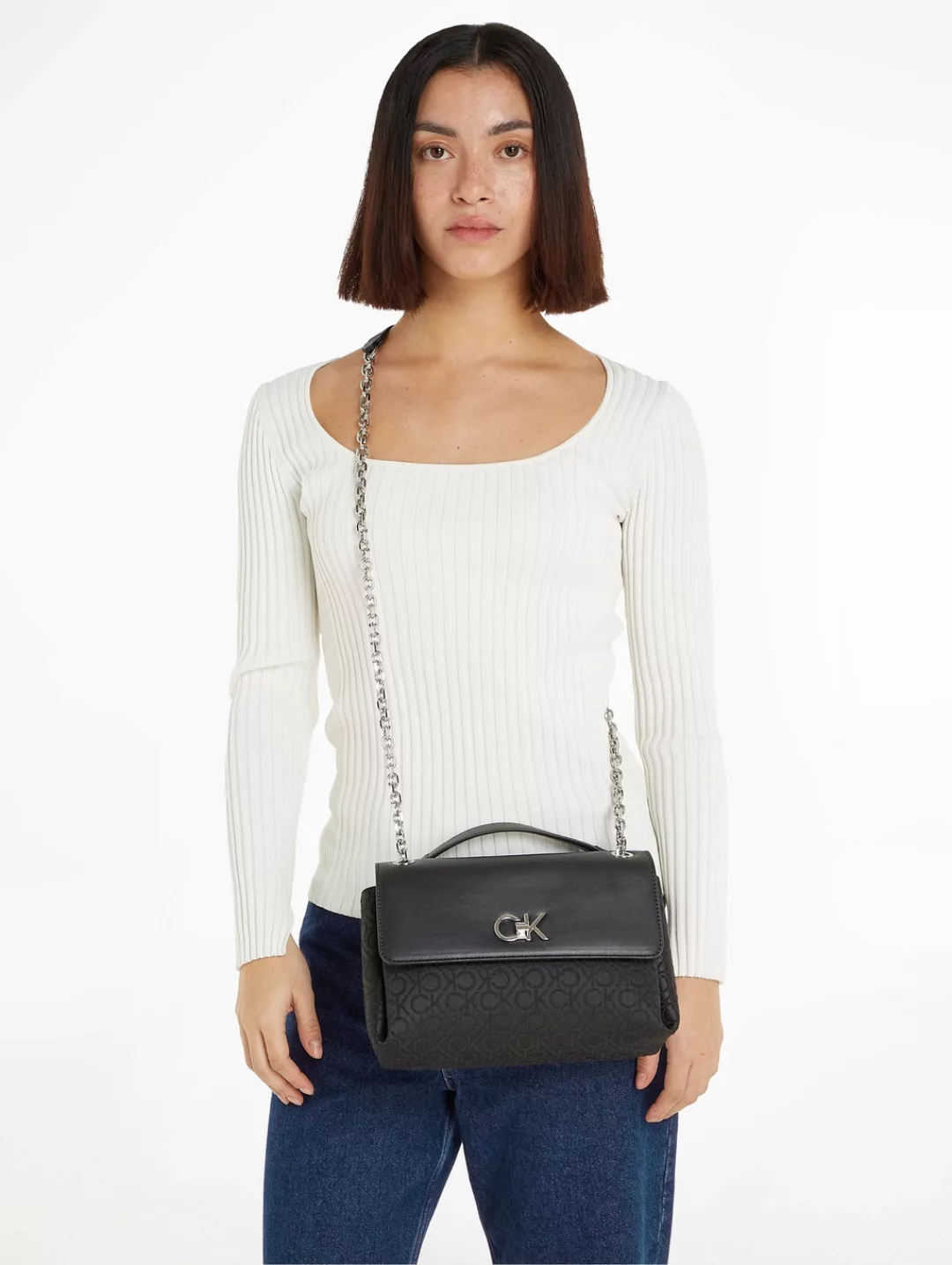 Calvin Klein Schultertasche "RE-LOCK CONV SHOULDER BAG JQC", Handtasche Dam günstig online kaufen