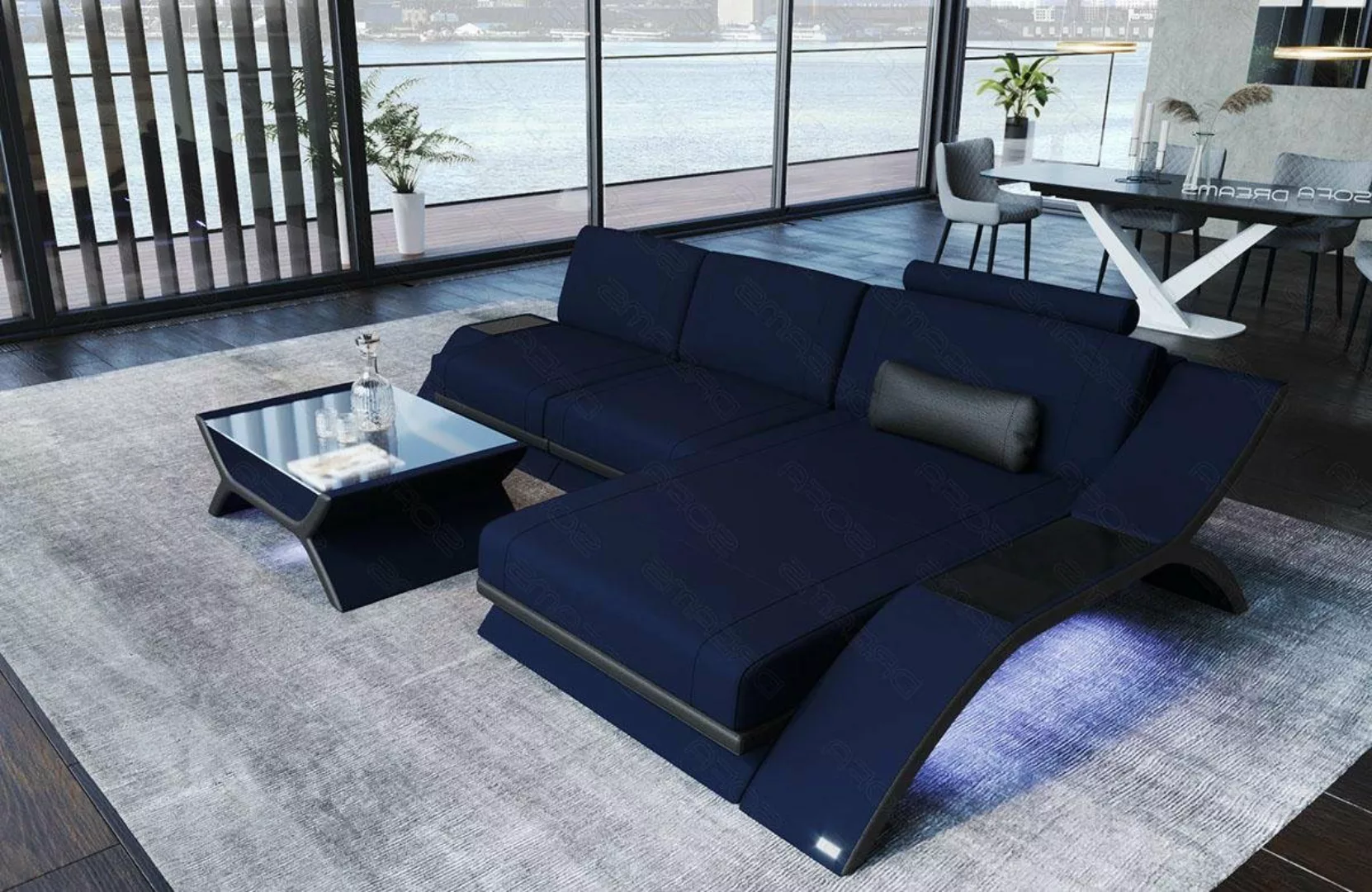 Sofa Dreams Ecksofa Polster Sofa Stoff Couch Calabria L Form Stoffsofa, Mik günstig online kaufen