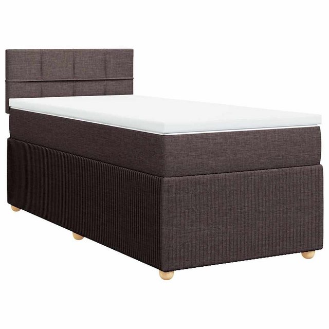 vidaXL Bett Boxspringbett mit Matratze Dunkelbraun 90x190 cm Stoff günstig online kaufen